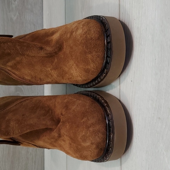 Steve Madden Women Moby Ankle Leather Platform Heels shoes boots sz 11 - Picture 6 of 14